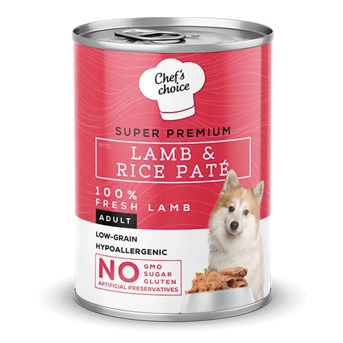 Chefs Choice Pate Lamb Rice Kuzulu Pirinçli Yetişkin Köpek Konservesi 400 Gr