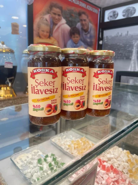 KOSKA ŞEKER İLAVESİZ KAYISI REÇELİ 270 GR KOLİ 12 ADET - 3