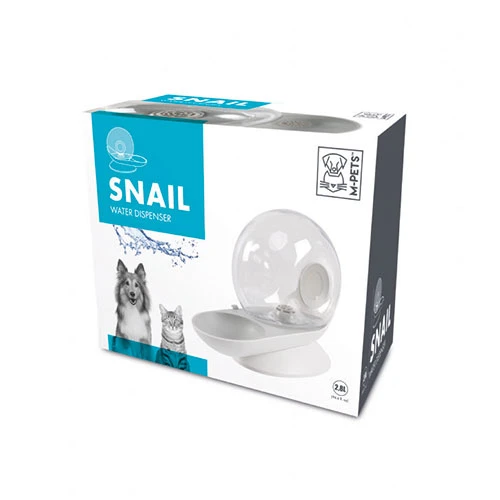 M-Pets Snail Hazneli Kedi ve Köpek Su Kabı Beyaz 2800 Ml ürün görseli