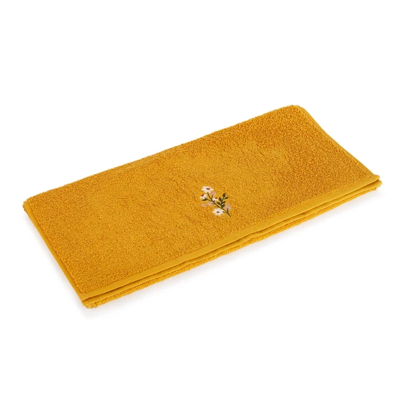 Schafer Home Daisy Nakışlı Havlu 50x90 Cm-Hardal