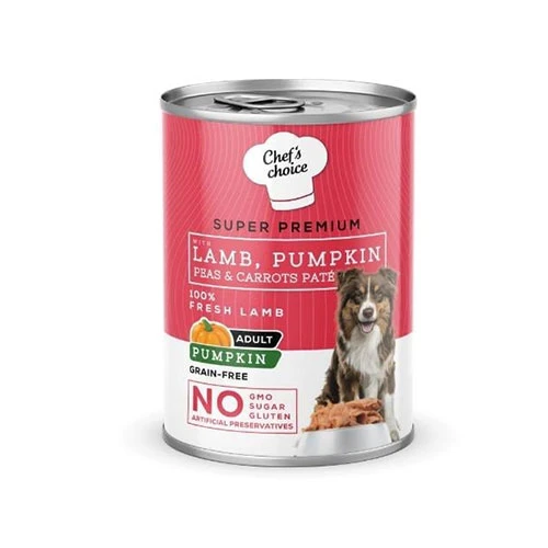Chefs Choice Pumpkin Pate Kuzulu Balkabaklı Tahılsız Yetişkin Köpek Konservesi 24 Adet 400 Gr ürün görseli 1