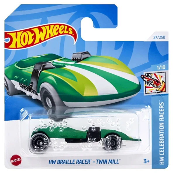 Hot Wheels Tekli Arabalar Hw Braille Racer-Twin Mill 2024 HTC99 - 2