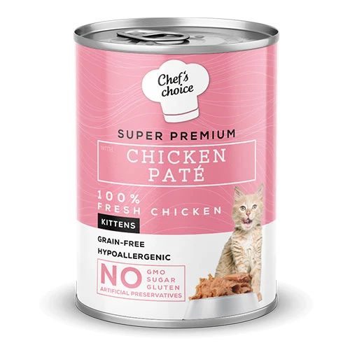 Chefs Choice Pate Chicken Kitten Tavuklu Tahılsız Yavru Kedi Konservesi 400 Gr ürün görseli