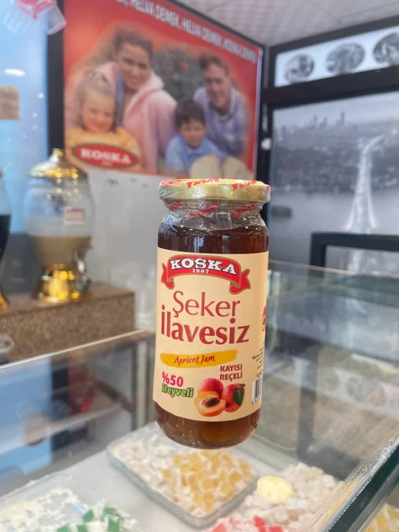 KOSKA ŞEKER İLAVESİZ KAYISI REÇELİ 270 GR KOLİ 12 ADET - 2