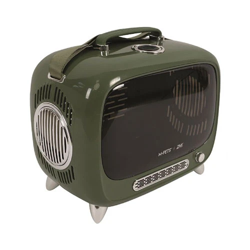 M-Pets Sixties Tv Kedi ve Küçük Irk Köpek Taşıma Çantası Yeşil 44x26x38 Cm