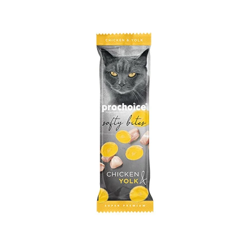 Pro Choice Softy Bites Tavuklu ve Yumurtalı Yumuşak Kedi Ödül Maması 24 Adet 10 Gr