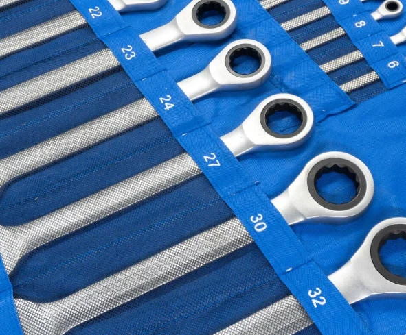 Cırcır Kombine Anahtar Takımı 22 Parça (Bez Çanta) - 4