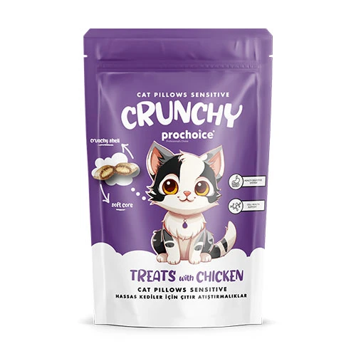 Pro Choice Crunchy Sensitive Hassas Kediler İçin Tavuklu Kedi Ödül Maması 60 Gr