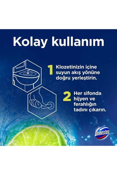 Domestos Tuvalet Bloğu Limon Bahçesi 100 G X3 - 7