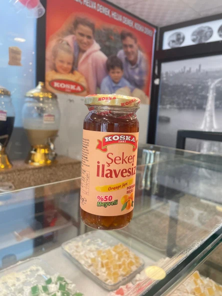 KOSKA ŞEKER İLAVESİZ PORTAKAL REÇELİ 270 GR KOLİ 12 ADET