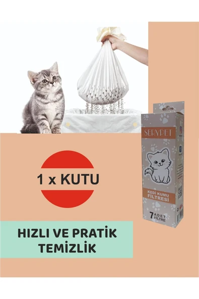 Kedi Kumu Temizleme Elekli Filtre 78x70 cm