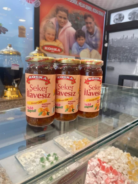 KOSKA ŞEKER İLAVESİZ PORTAKAL REÇELİ 270 GR KOLİ 12 ADET - 2