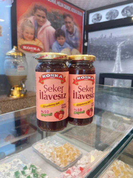 KOSKA ŞEKER İLAVESİZ ÇİLEK REÇELİ 270 GR 1 ADET - 3