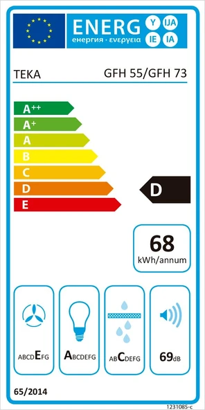 TEKA GFH 73 GÖMÜLEBİLİR İNOX 73 CM. ANKASTRE ASPİRATÖR - 3