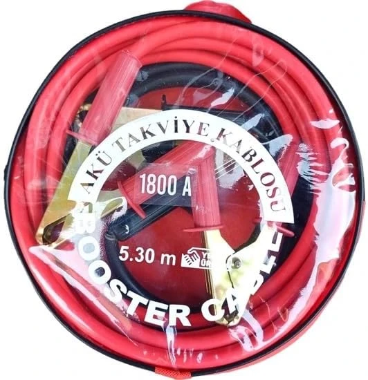 Tır Ve Kamyonlar İçin Akü Takviye Kablosu 1800 Amper Taşıma Çantalı 5.3 Mt