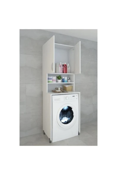 EKİN MOBİLYA Çamaşır Makinesi Dolabı Banyo Dolabı Çok Amaçlı Dolap