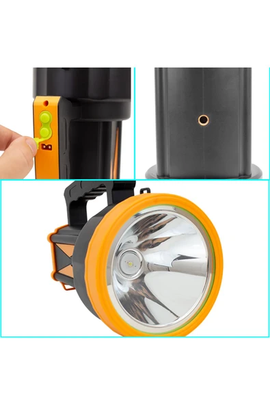 Ceturn Global POWERMASTER XJ-1 ŞARJLI LEDLİ 3 KADEMELİ EL FENERİ - 2