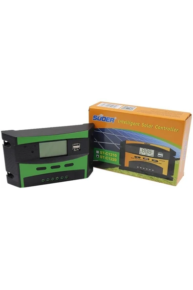 Powermaster Suoer St-c1220 12-24 Volt 20 Amper Digital Otomatik Solar Şarj Regülatörü (2 Usb Girişli 5 V-2.1a) - 3