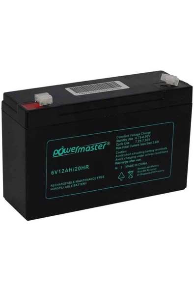 Brs Akü 6 Volt 12 Amper * Orbus * Atex ( 150 X 50 X 94 Mm )