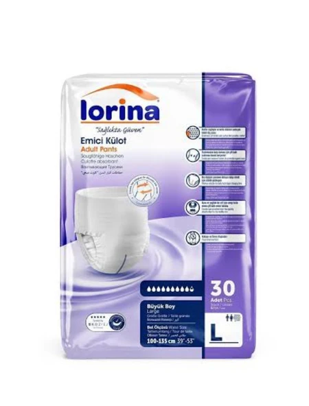 Lorina Emici Külot Büyük Boy L 30'lu 2 Adet Hasta Bezi