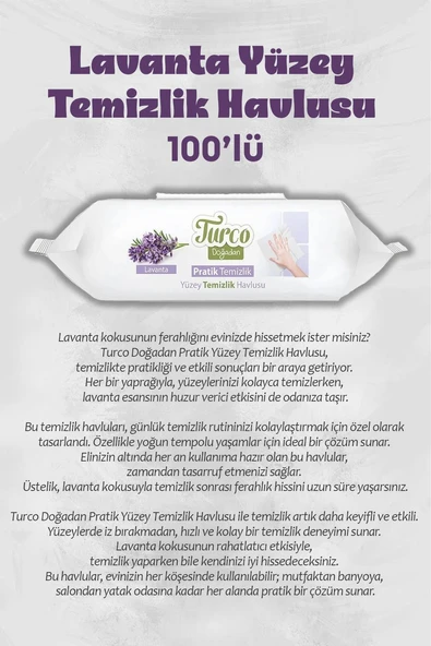 Lavanta, Yeşil Çam ve Sabunlu Yüzey Temizlik Havlusu 2 X 100 ve Rosie - 2