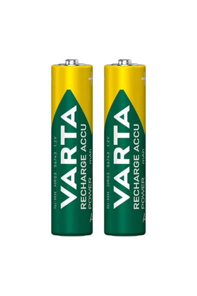 Varta Nı-mh 1.2v 800 Mah Hr03 Aaa Şarjlı 2li Ince Kalem Pil - 2