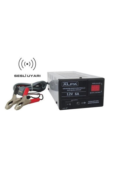 Alpa 12volt 6amper Mikroişlemci Kontrollü Akü Şarj Cihazı - 2