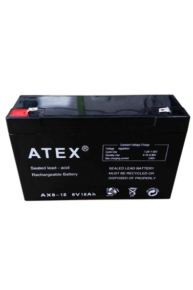 ATEX Ax-6v 12ah Bakımsız Kuru Akü