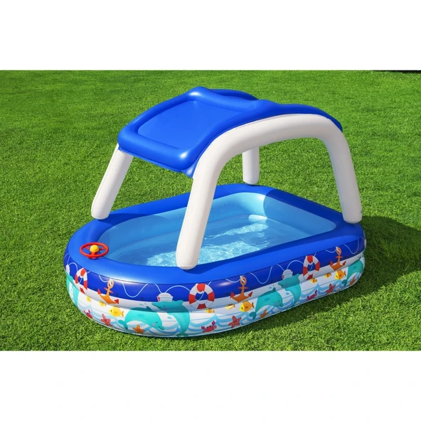BESTWAY HAVUZ GÖLGELİKLİ KORNALI 213X155CM KZLBW54370 2643 - 2