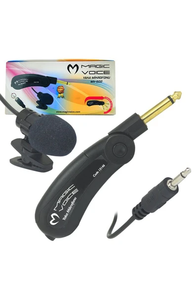 Go MAGICVOICE MV-502 GOLD KABLOLU YAKA MİKROFONU * TUNMIC MM-502 (4353)
