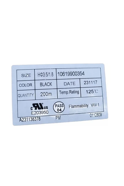 Makaron 3,5ml Isıyla Daralan (4 metre) - 3