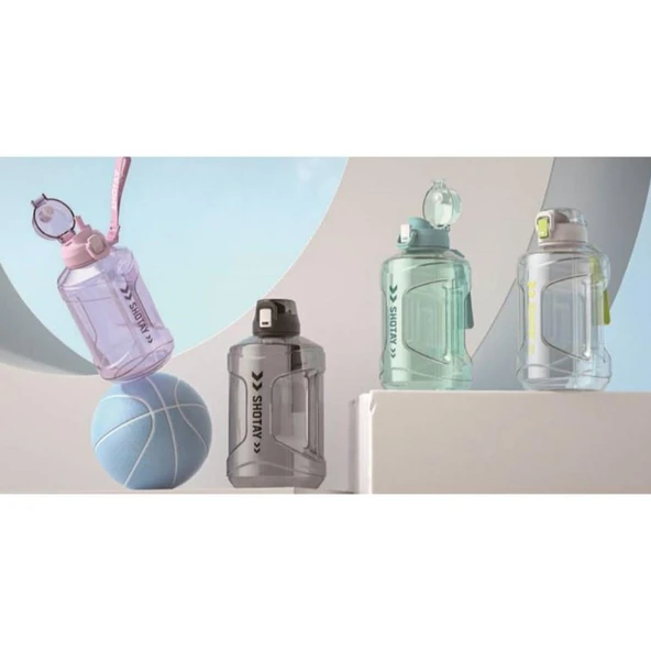 Shotay Medium Barrel Su Matarası Tritan Geniş Mor 1600Ml - 3