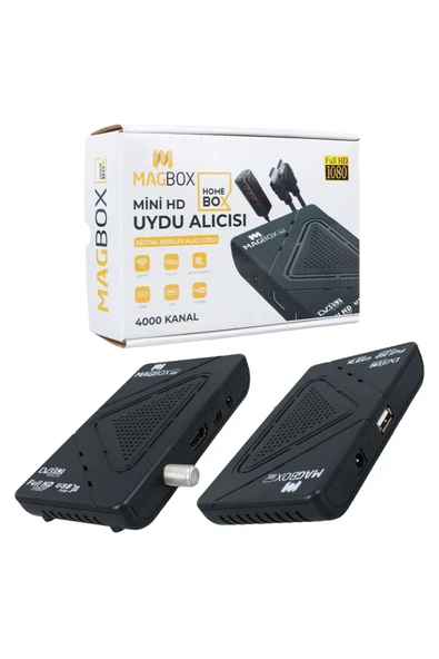 BORATİC MAGBOX HOMEBOX FULL HD UYDU ALICISI 4000 KANAL TKGS / YOUTUBE / USB DESTEKLİ (UZATMA DİSPLAY GÖZLÜ) - 2