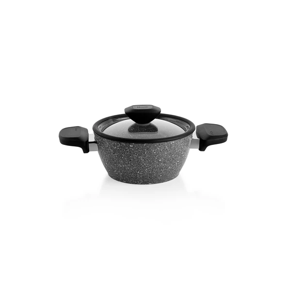 Schafer Alpha Granit Tencere Seti 9 Parça-Gri - 4