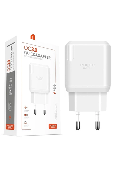 NcK Powerway Qc3 Hızlı 3000 Ma 18w Tüm Telefonlara Uyumlu Usb Şarj Kafa Başlık Adaptörü - 4