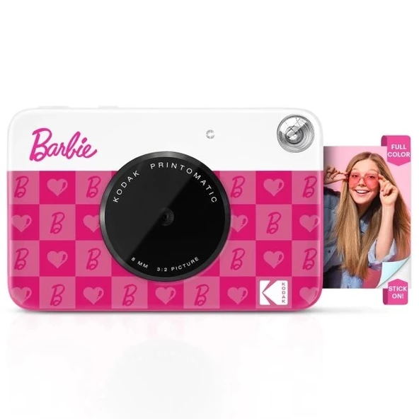 KODAK Printomatic Tam Renkli Anında Baskı Dijital Fotoğraf Makinesi İkonik Barbie Fotoğraf Makinesi