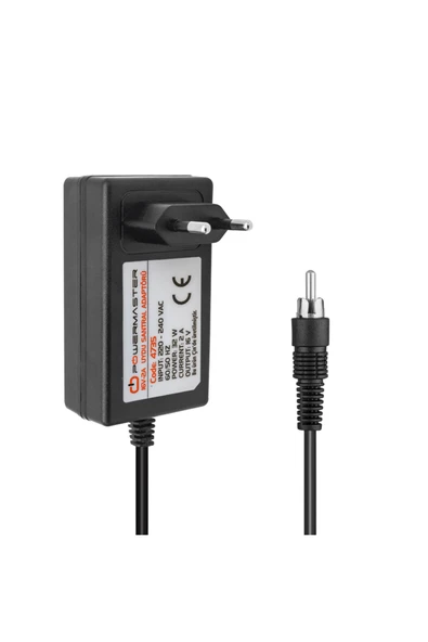 OEM POWERMASTER PM-4735 16 VOLT - 2 AMPER PRİZ TİPİ TOS FİŞLİ RCA SANTRAL ADAPTÖRÜ