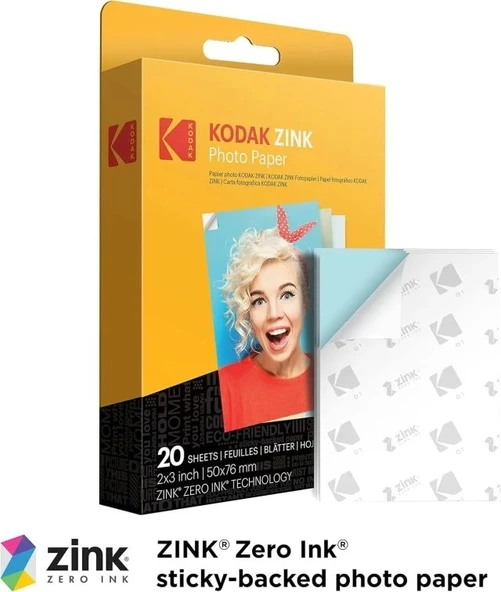 KODAK Printomatic Tam Renkli Anında Baskı Dijital Fotoğraf Makinesi - 75 Sayfalık Paket Mavi 75 Sayfalık Paket