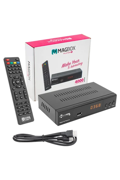 Qirora MAGBOX PLUTON S YENİ MODEL KASALI FULL HD UYDU ALICISI TKGSLİ (SCART+HD) HDMI KABLO DAHİL (4614) - 3