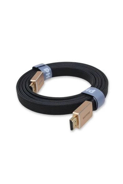 Philips SWV8100/93 High Speed 18Gbps 8K Ultra HD 3D HDR10+ 1.5 Metre HDMI 2.0 Yassı Örgülü Kablo - 4