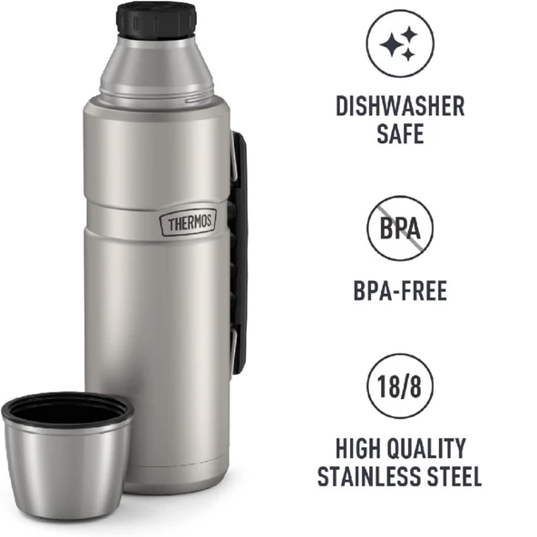 Thermos SK2010 Stainless King Large 1.2L - Matte Stainless Steel - 6