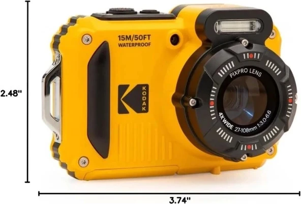 KODAK PIXPRO WPZ2 Su Geçirmez WiFi Dijital Fotoğraf Makinesi - 12