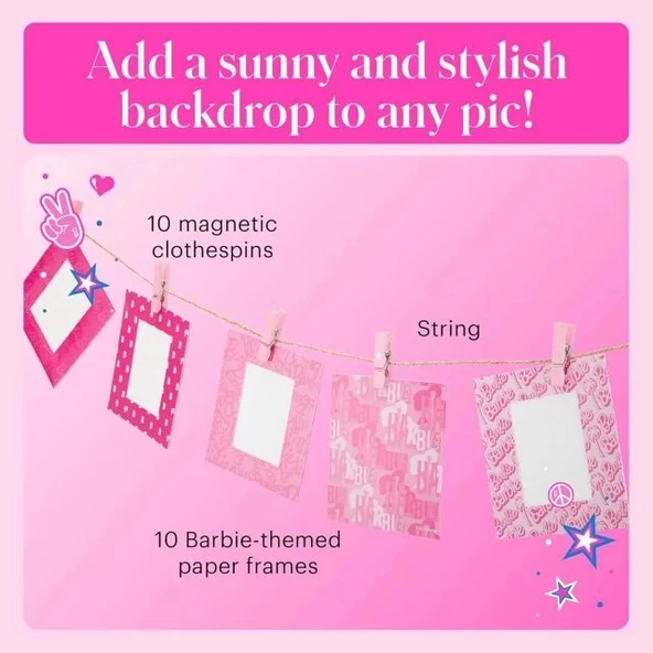 Kodak x Barbie Printomatic Tam Renkli Anında Baskı Dijital Fotoğraf Makinesi - Hediye Paketi - 7