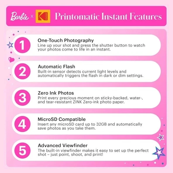 KODAK Printomatic Tam Renkli Anında Baskı Dijital Fotoğraf Makinesi - 7