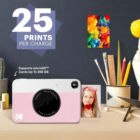 KODAK Printomatic Tam Renkli Anında Baskı Dijital Fotoğraf Makinesi - 3