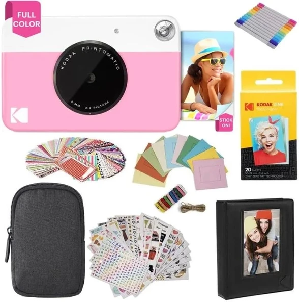 KODAK Printomatic Tam Renkli Anında Baskı Dijital Fotoğraf Makinesi - Başlangıç ​​Paketi - 8