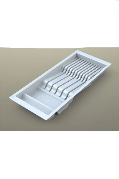 Mutfak Çekmece Içi Beyaz Modüler Bıçaklık 20,5Cm X 48Cm (Boydan 4CM Kesilebilir) - 4