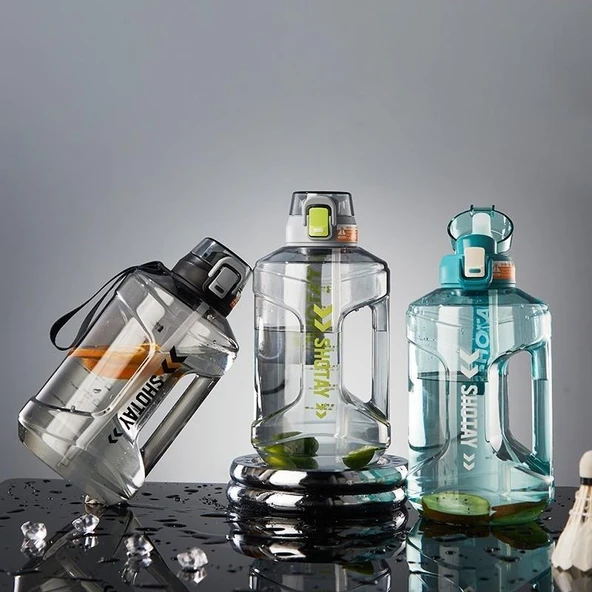 Shotay Medium Barrel Su Matarası Tritan Geniş Mor 1600Ml - 4