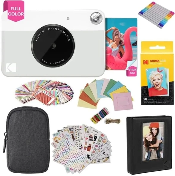 KODAK Printomatic Tam Renkli Anında Baskı Dijital Fotoğraf Makinesi - Başlangıç ​​Paketi - 8
