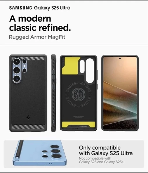 Spigen Rugged Armor MagFit Galaxy S25 Ultra Kılıf - 4